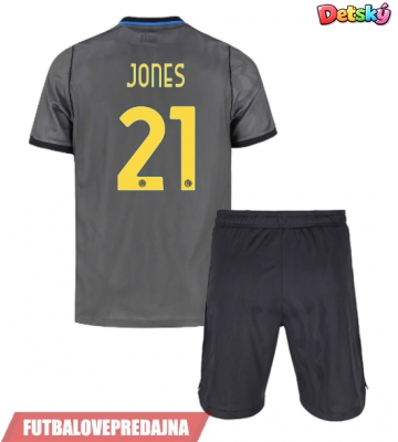 Lacne Dětský Futbalové dres Inter Milan Curtis Jones #21 2026-27 Krátky Rukáv - Tretina (+ trenírky)